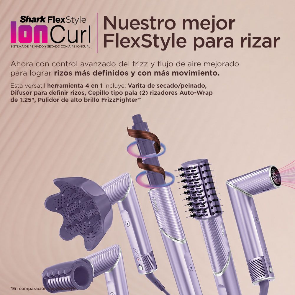 SHARK FLEXSTYLE&reg; GEN 2.0 IONCURL &mdash; 5 EN 1 (RIZADORA DE AIRE PARA CABELLO LISO Y ONDULADO)